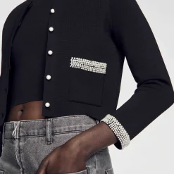 Cardigan Arricchito Da Perline
