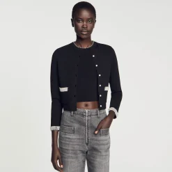 Cardigan Arricchito Da Perline