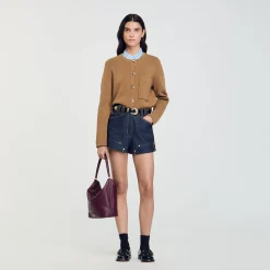 Cardigan Con Colletto Dotato Di Volant