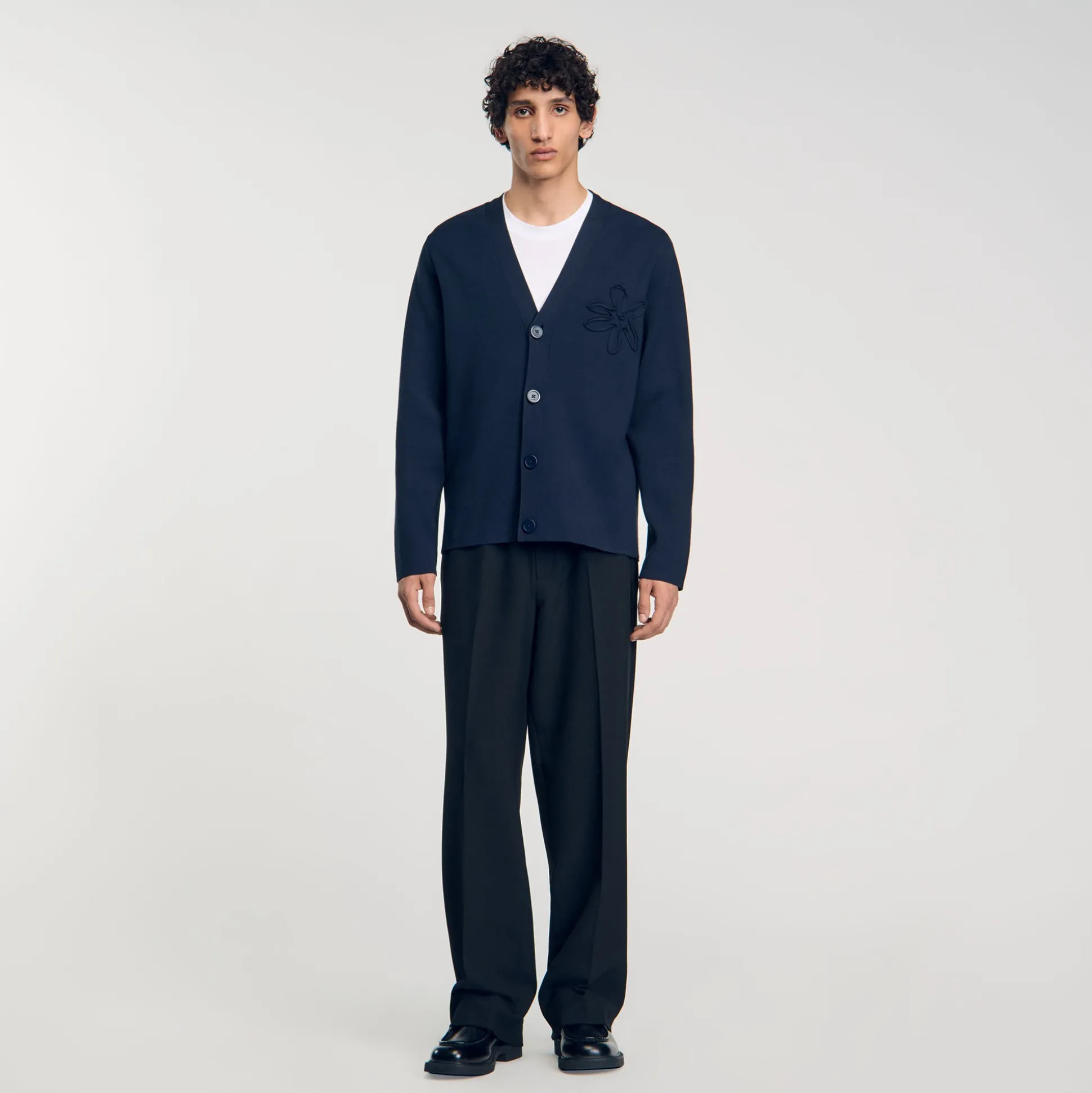 Cardigan Con Dettaglio A Fiore
