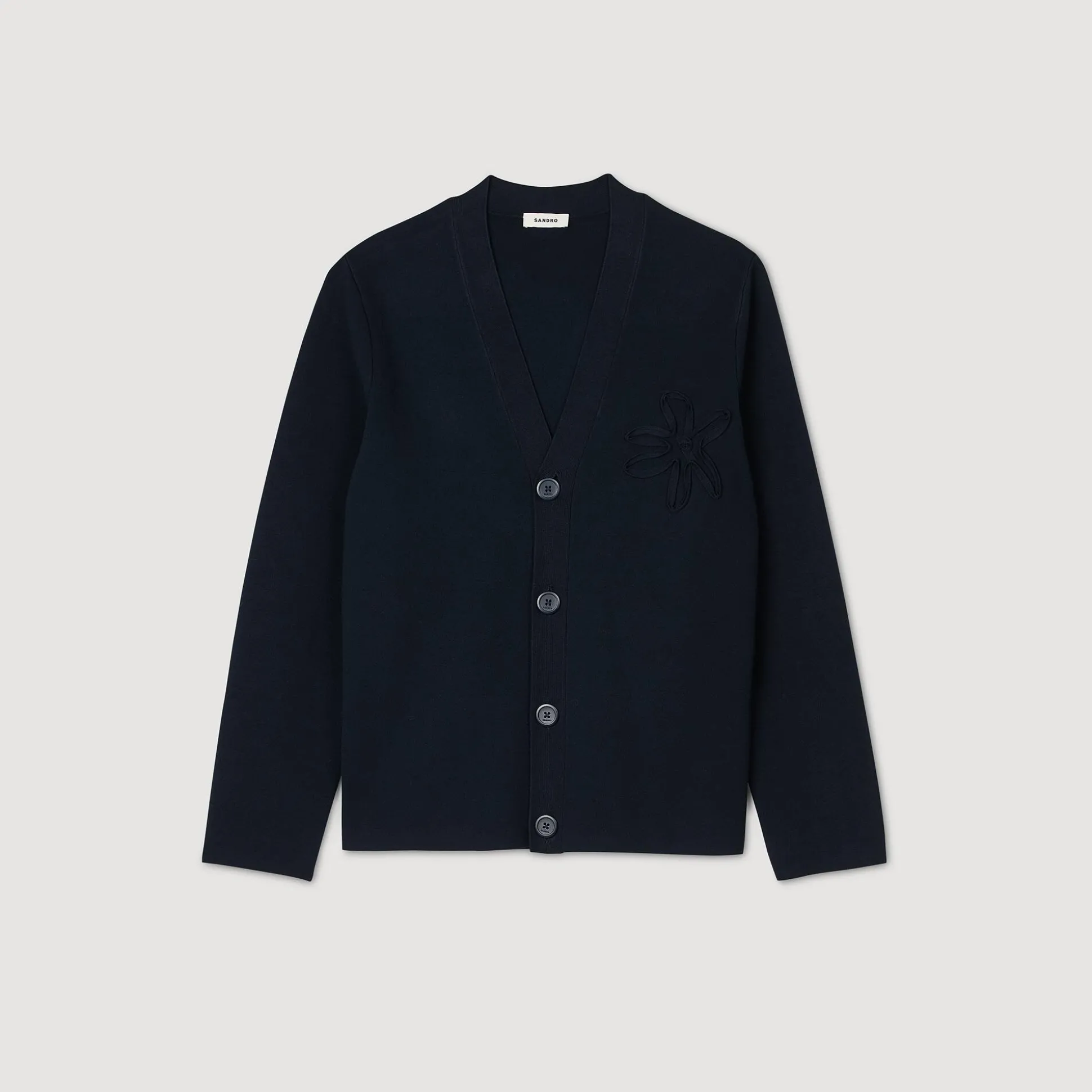 Cardigan Con Dettaglio A Fiore