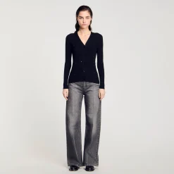 Cardigan Con Strass