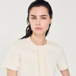 Cardigan Con Volant