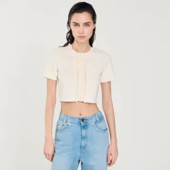Cardigan Con Volant