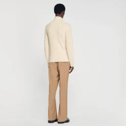 Cardigan Con Zip In Maglia