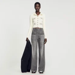 Cardigan In Maglia A Coste