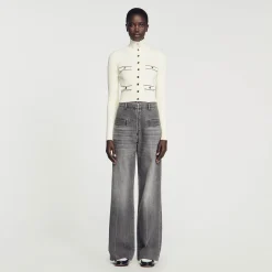 Cardigan In Maglia A Coste
