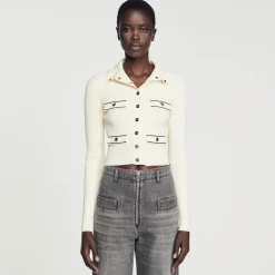 Cardigan In Maglia A Coste