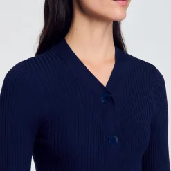 Cardigan In Maglia A Coste