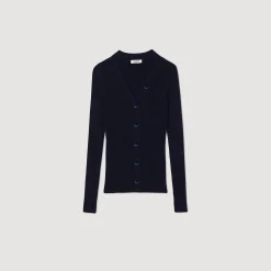 Cardigan In Maglia A Coste