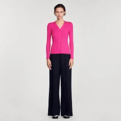 Cardigan In Maglia A Coste