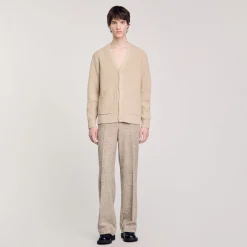 Cardigan In Maglia A Coste