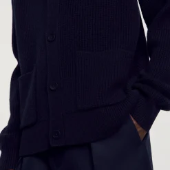 Cardigan In Maglia A Coste