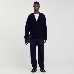 Cardigan In Maglia A Coste