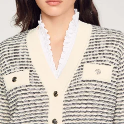 Cardigan In Maglia A Righe