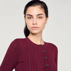 Cardigan In Maglia Ritorta