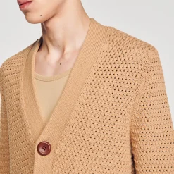Cardigan In Maglia Traforata