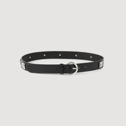Cintura In Pelle Con Rivetti