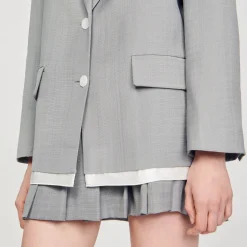 Giacca Da Tailleur Con Finiture Satinate