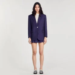 Giacca Da Tailleur Gessata