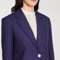 Giacca Da Tailleur Gessata