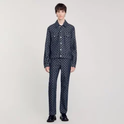Giacca In Denim Square Cross