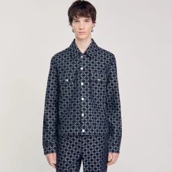 Giacca In Denim Square Cross
