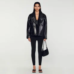 Giacca In Pelle Oversize