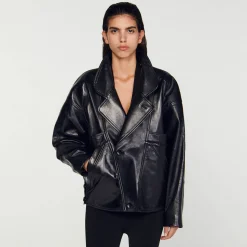 Giacca In Pelle Oversize