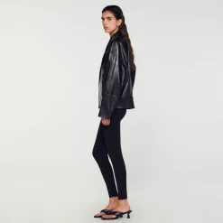 Giacca In Pelle Oversize