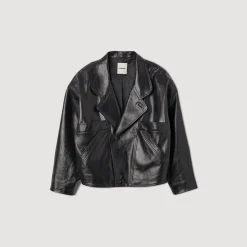 Giacca In Pelle Oversize