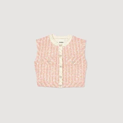 Giacca Senza Maniche In Tweed