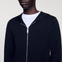 Gilet Con Zip E Cappuccio