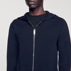 Gilet Con Zip E Cappuccio