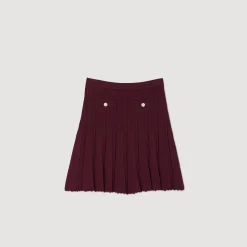 Gonna Corta In Maglia Plissettata