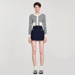 Gonna Corta In Twill Di Lana