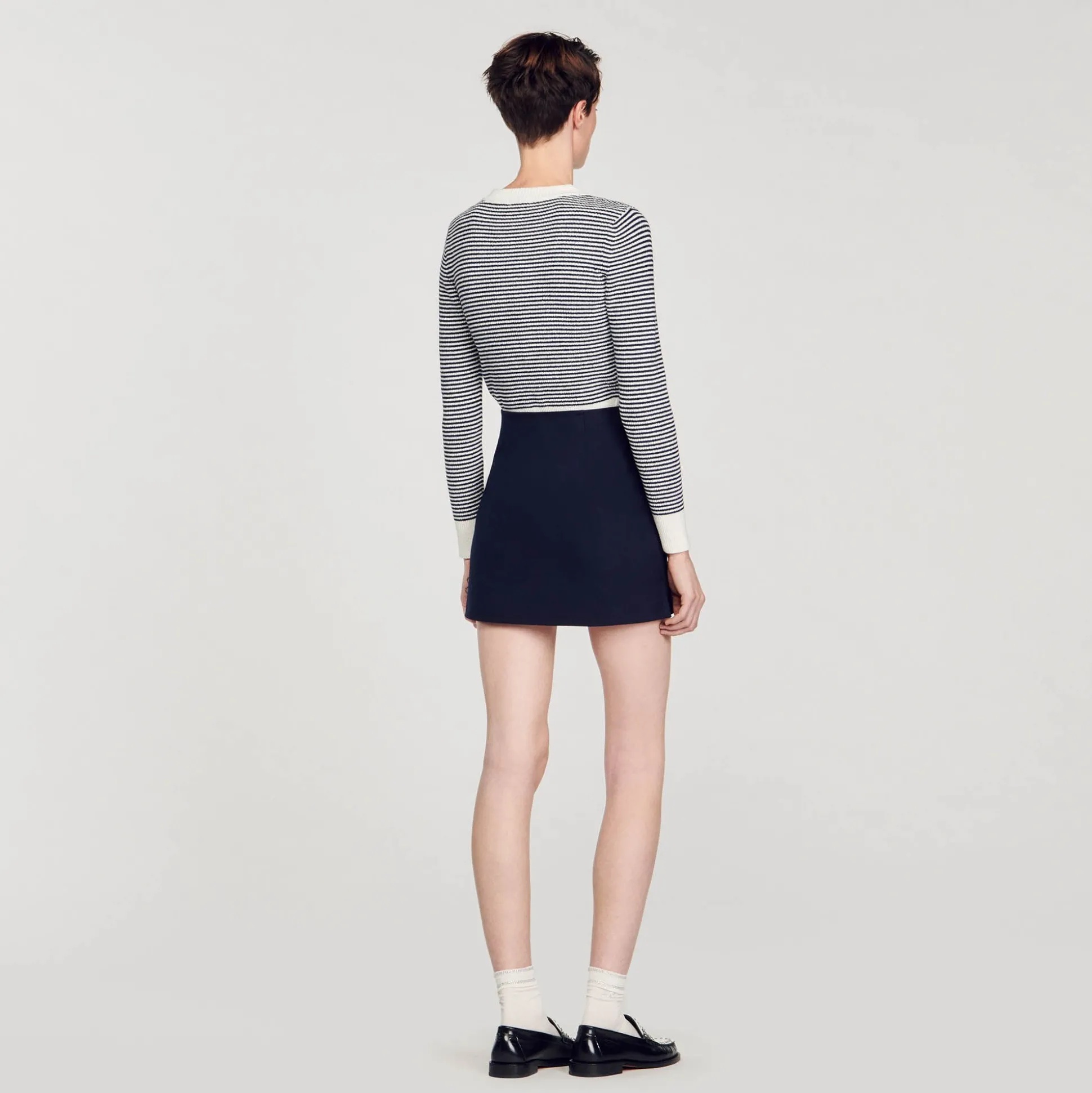 Gonna Corta In Twill Di Lana
