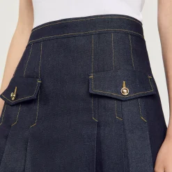 Gonna Di Jeans Plissettata