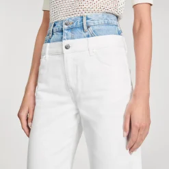 Jeans Bicolore Doppia Cintura