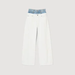 Jeans Bicolore Doppia Cintura