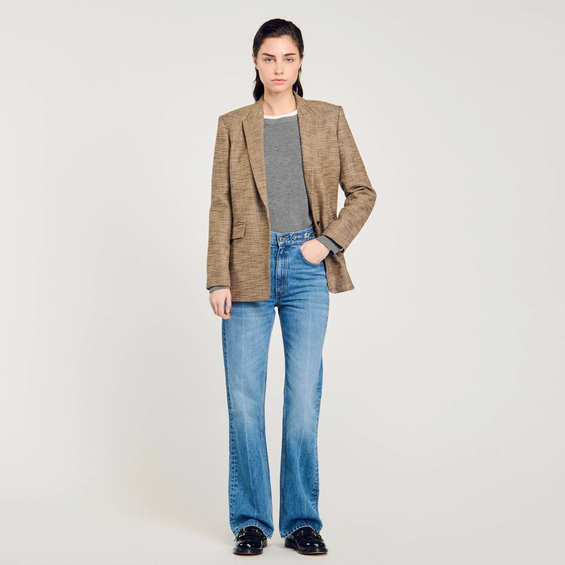 Jeans Con Dettaglio Cordoncino