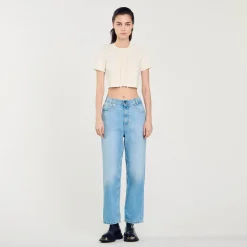 Jeans Dritti A Vita Bassa