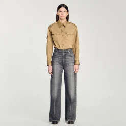 Jeans Dritti A Vita Bassa