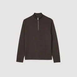 Maglia In Lana Con Collo Con Zip