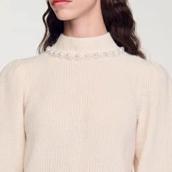 Maglione A Coste In Lana E Cashmere