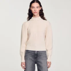Maglione A Coste In Lana E Cashmere