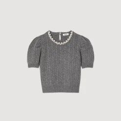 Maglione A Maglia Intrecciata