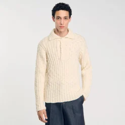 Maglione A Maglia Spessa Colletto A Polo