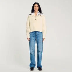 Maglione Colletto Alla Marinara A Righe
