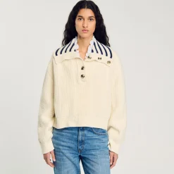 Maglione Colletto Alla Marinara A Righe